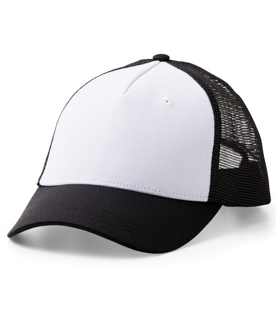 Cricut 3pk Black & White Polyester Trucker Hats With Mesh Back, , hi-res, image 2
