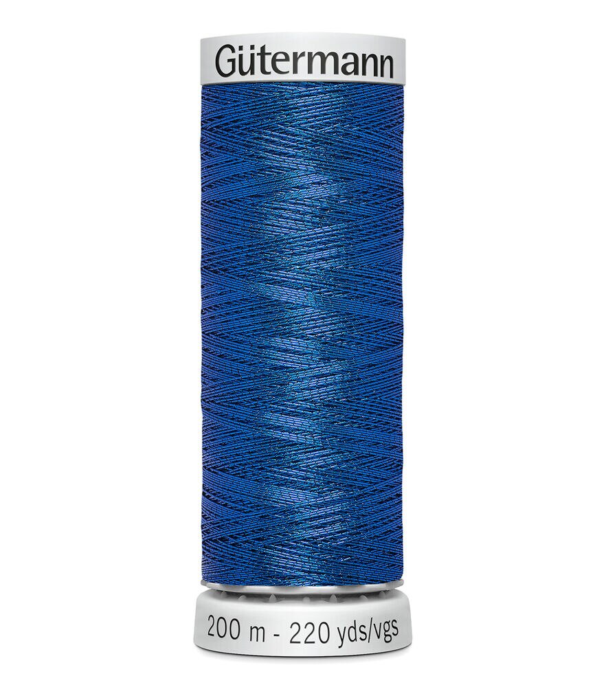 Gutermann 200M Metallic Dekor Thread, Royal Blue, swatch