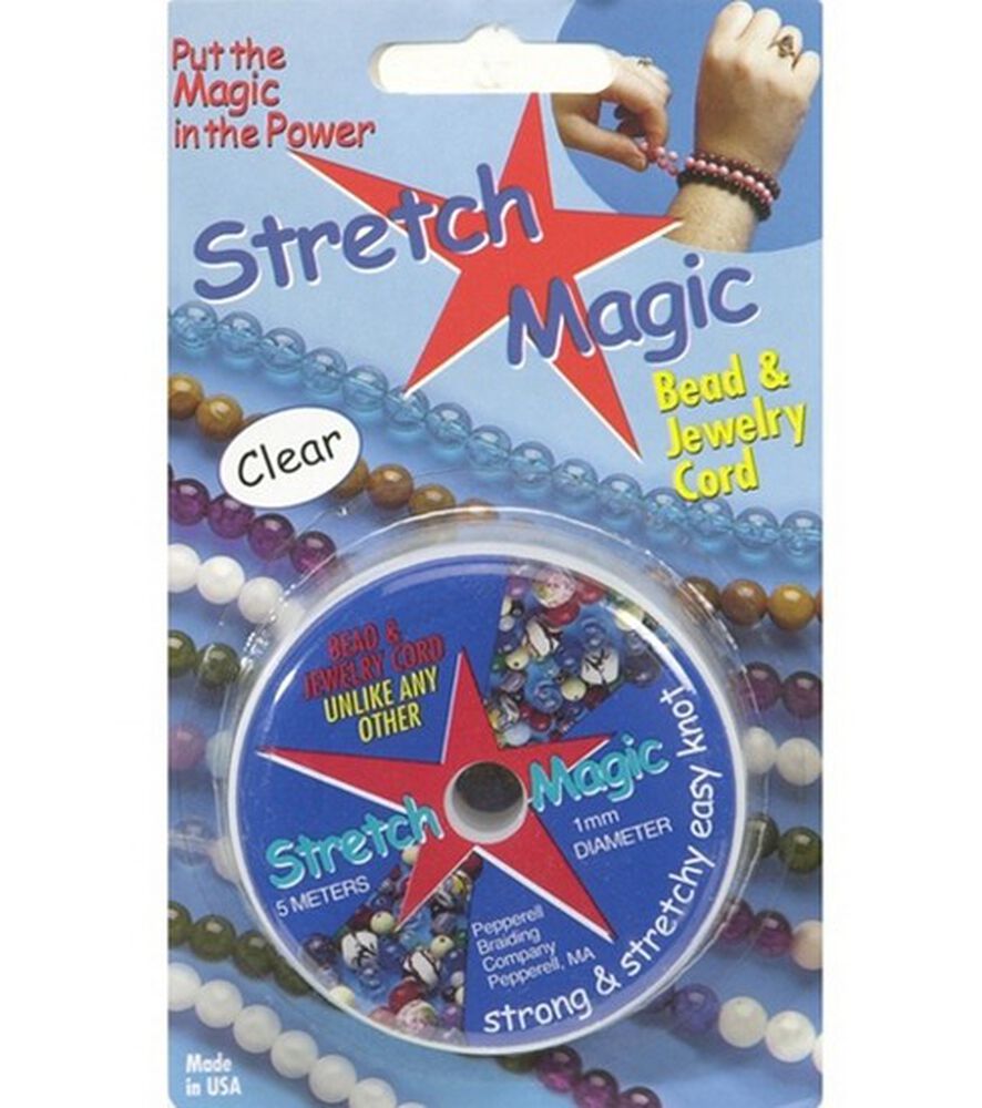 Stretch Magic 1mm Bead & Jewelry Cord 5meters , Clear, swatch