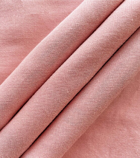 Pink Solid Smocked Rayon Challis Fabric, , hi-res, image 4