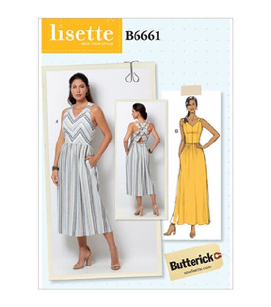 Butterick B6661 Size 6 to 14 Misses Dress Sewing Pattern