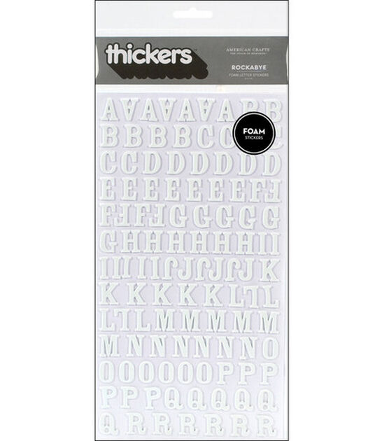 American Crafts Thickers Foam Stickers Rockabye Alpha, , hi-res, image 1