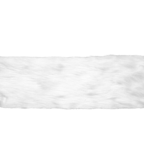 4.0 in White Faux Fur Trim, , hi-res, image 4