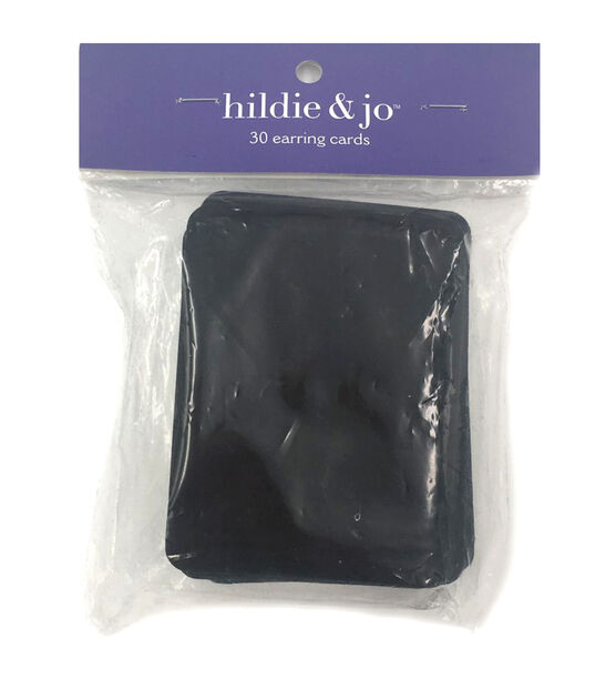 3" Black Velvet Earring Display Cards 30pk by hildie & jo