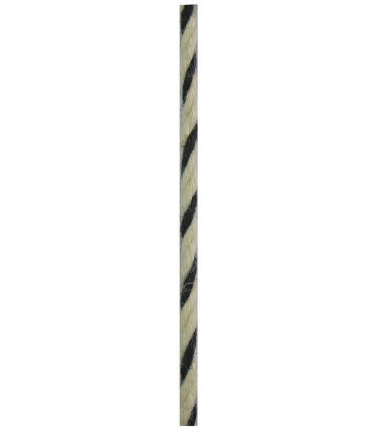 Decorative Ribbon 6mmx12' Narrow Cord Ivory & Black, , hi-res, image 2