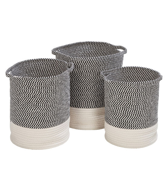 Honey Can Do 12.5" Cotton Rope Baskets 3ct, , hi-res, image 4