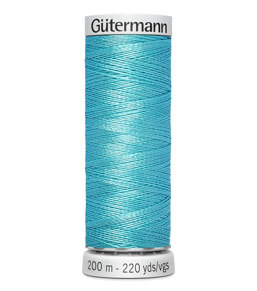 Gutermann 200M Dekor Thread, 6490 Aqua Blue, swatch