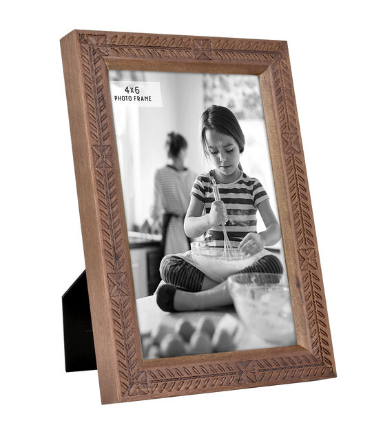 MCS 4" x 6" Rustic Romance Wood & Glass Tabletop Picture Frame, , hi-res, image 2
