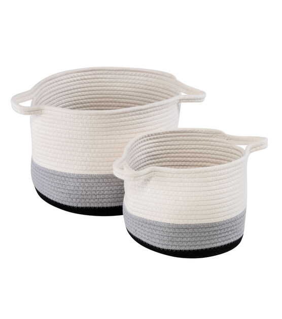 Honey Can Do 12" Nesting Cotton Rope Baskets 2ct, , hi-res, image 5