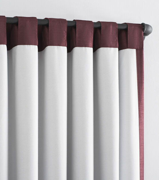 S Lichtenberg Faux Silk Red Blackout Backtab Curtain Panels 50" x 95", , hi-res, image 6