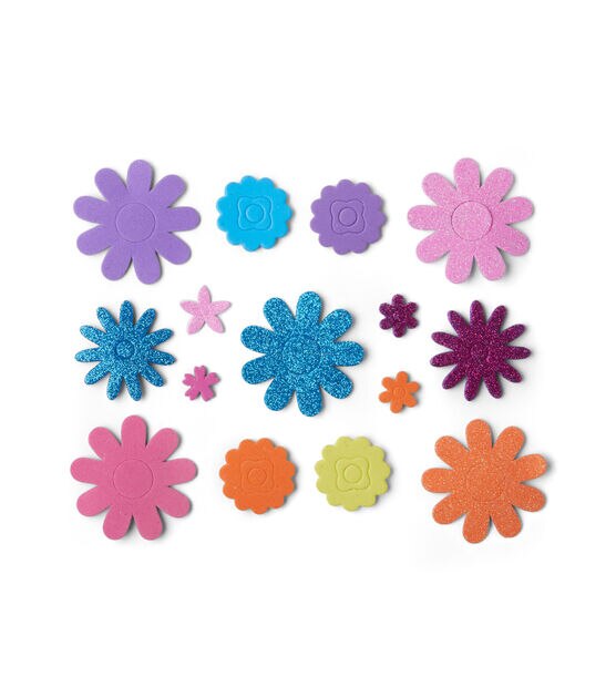 POP! Foam Flowers Solid And Glitter, , hi-res, image 3