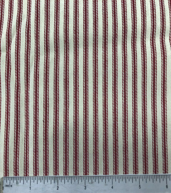 Cotton Ticking Mattress Utility Fabric 57'' Red