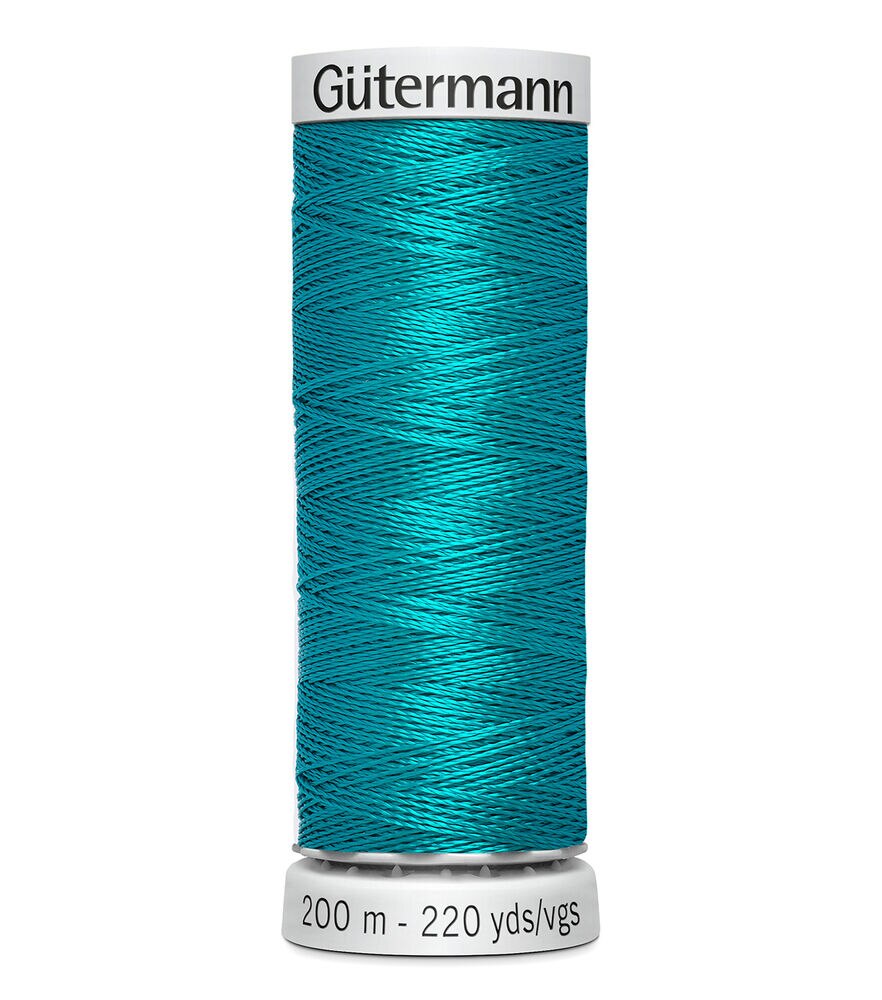 Gutermann 200M Dekor Thread, 7550 Med Turquoise, swatch