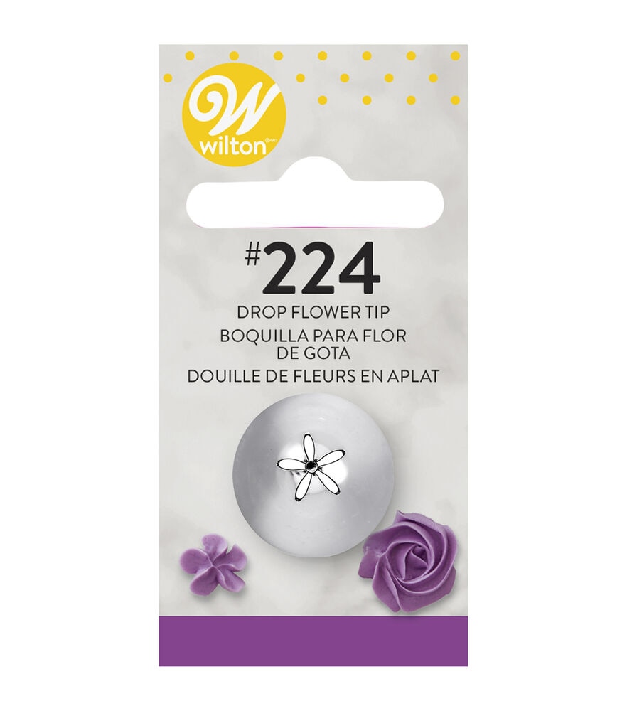 Wilton Decorating Tip Drop Flower, #224, swatch, image 1