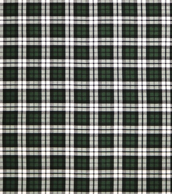 Green White Plaid 108" Wide Flannel Fabric