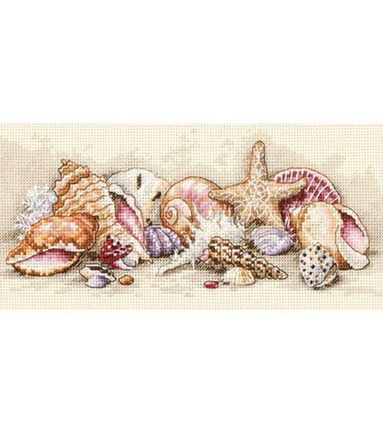 Dimensions 8" x 4" Seashell Treasures Counted Cross Stitch Kit