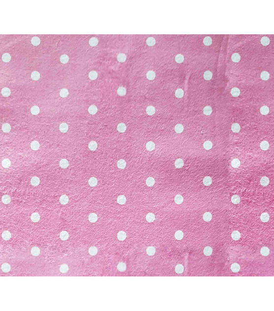 Pink Dots Carnation Super Snuggle Flannel Fabric