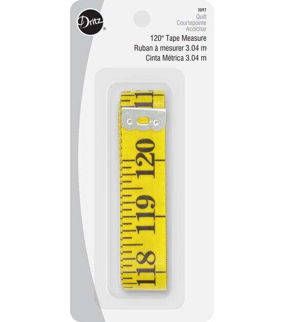 Dritz 120" Tape Measure, Yellow, , hi-res, image 1