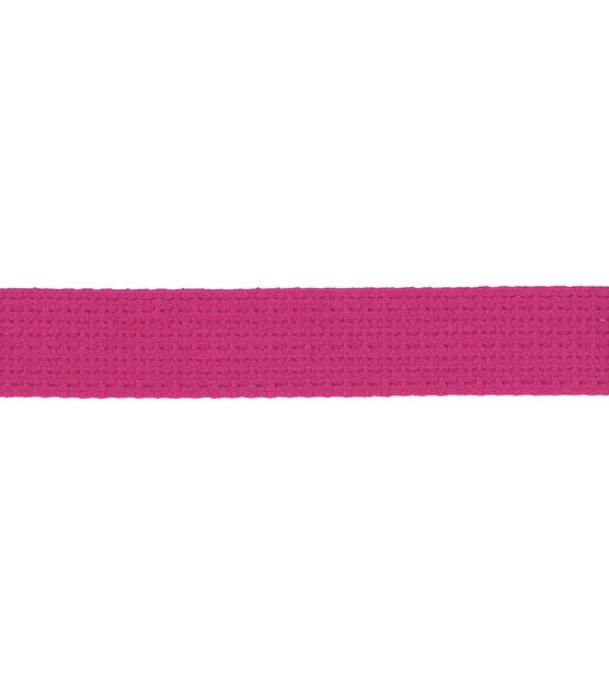 Simplicity Cotton Belting Trim 1'' Bright Pink, , hi-res, image 2