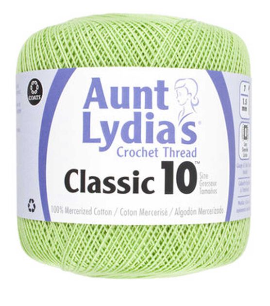 Aunt Lydia's Crochet Thread Classic 10 White - Knitcessities