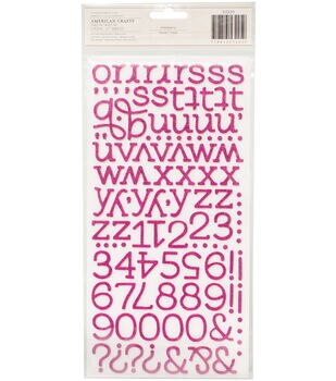 Foam Glitter Alphabet & Number Stickers - Pack of 840, Foam
