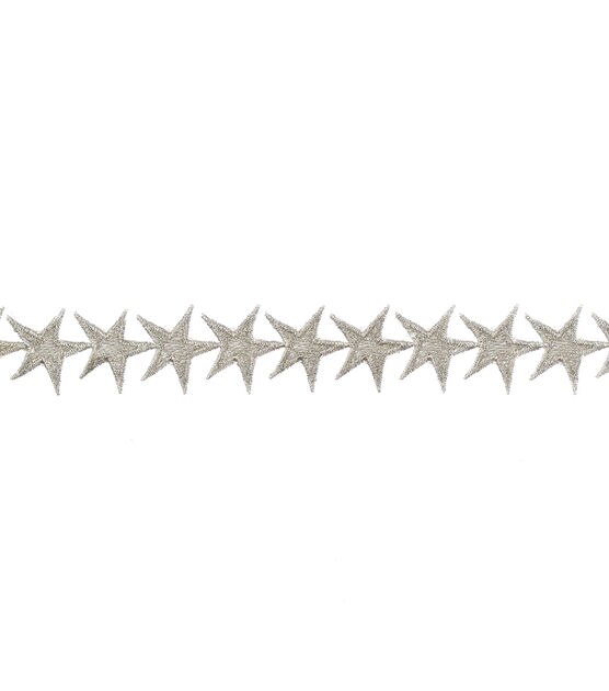 Land of the Free Star Venice Metallic Trim 1'' Silver, , hi-res, image 2