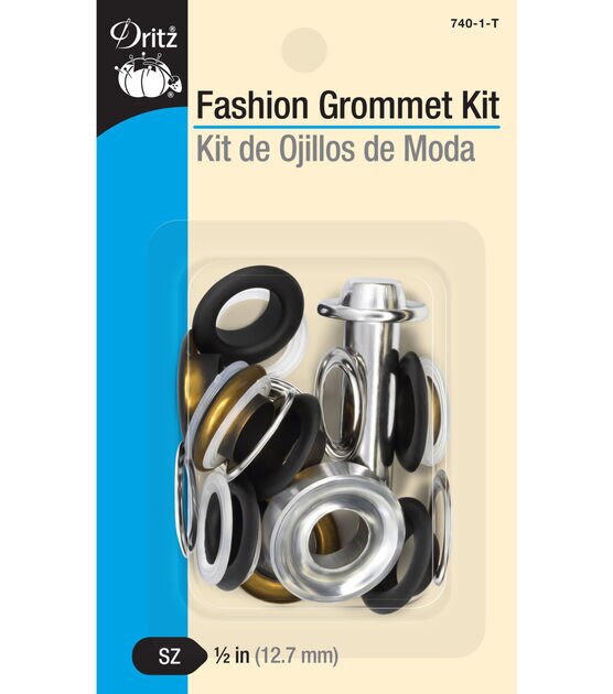 Dritz 1/2" Fashion Grommets, 1 Kit, Black
