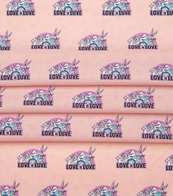 Looney Tunes Love Is Love Valentine's Day Cotton Fabric, , hi-res, image 3