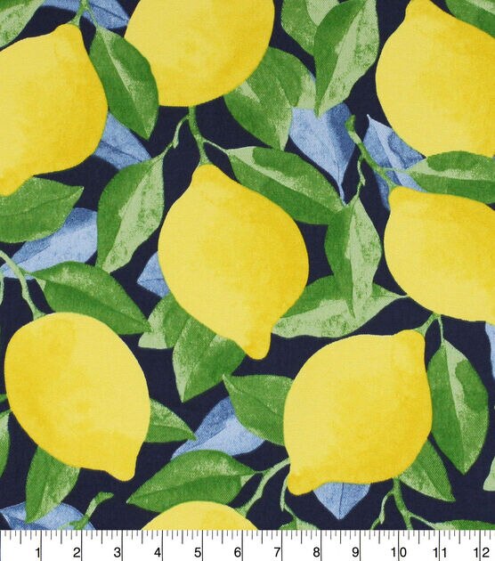 Solarium Citrus Sapphire Lemon Outdoor Fabric, , hi-res, image 2