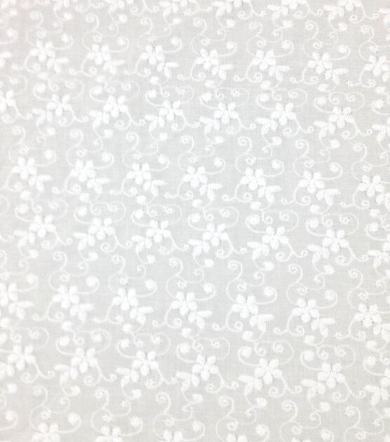 White Ditsy Floral Specialty Cotton Fabric