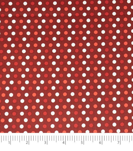 Singer Red & White Dots Christmas Cotton Fabric