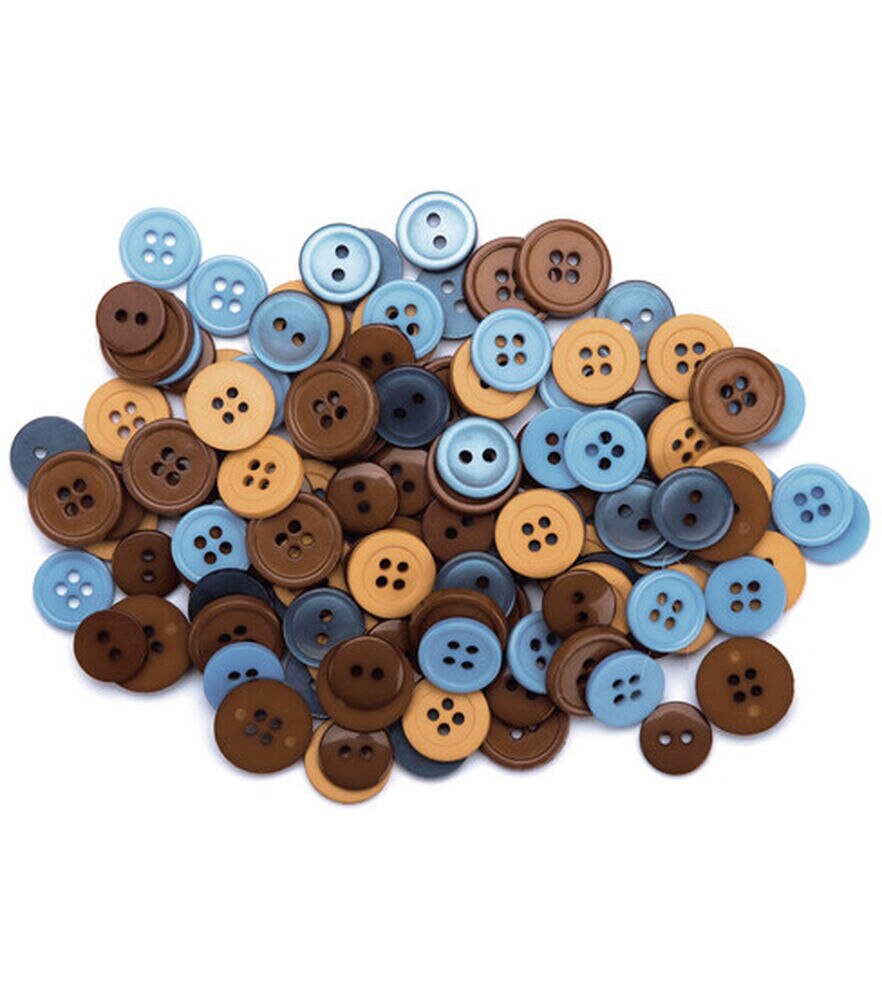 Favorite Findings 130ct Assorted Buttons, Modern, swatch