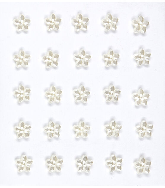 Jolee’s Boutique 25 Pack Mini Flower Gems Pearl Embellishments