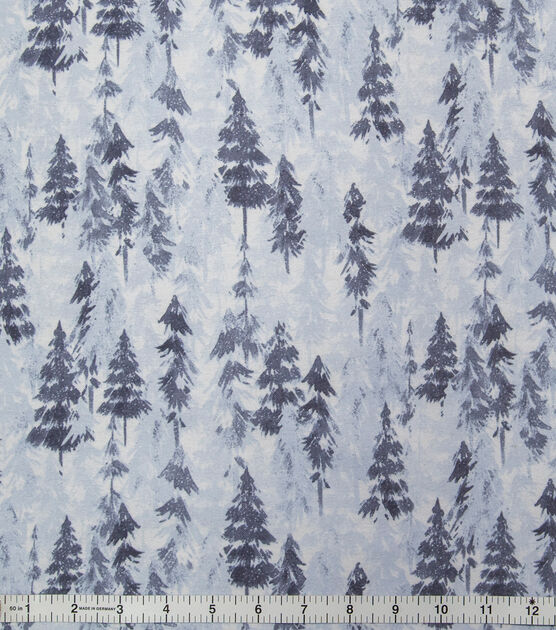 Super Snuggle Blue Pines Flannel Fabric