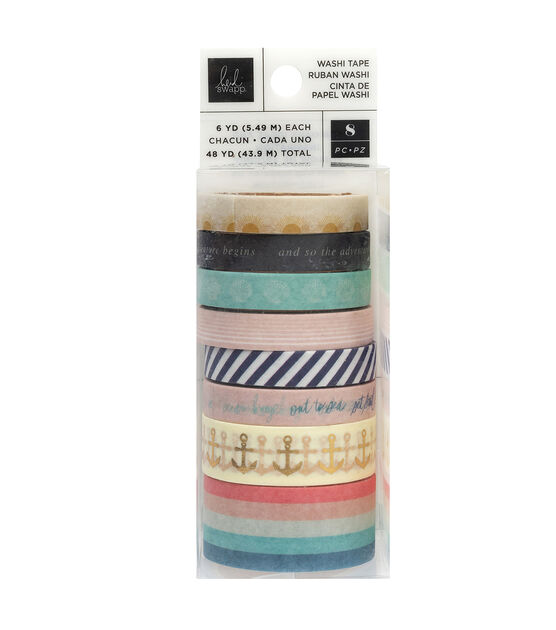 American Crafts 8pc Heidi Swapp Set Sail Washi Tape