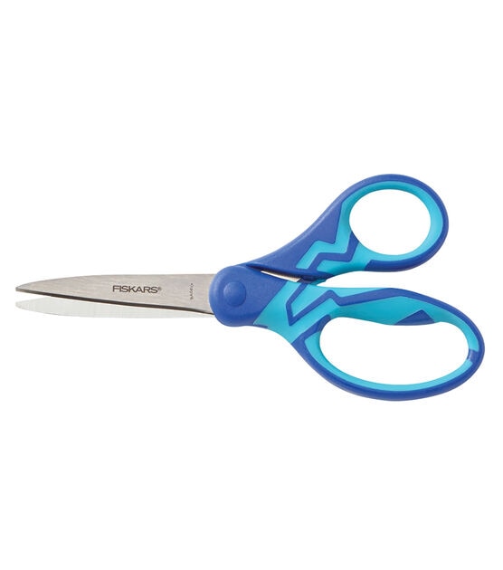 Scissors, Loop Scissors for Child and Teens, also be Used as Left Handed  Scissors, Easy Grip, Safety Blade, Round Tip, Recommended by Occupational