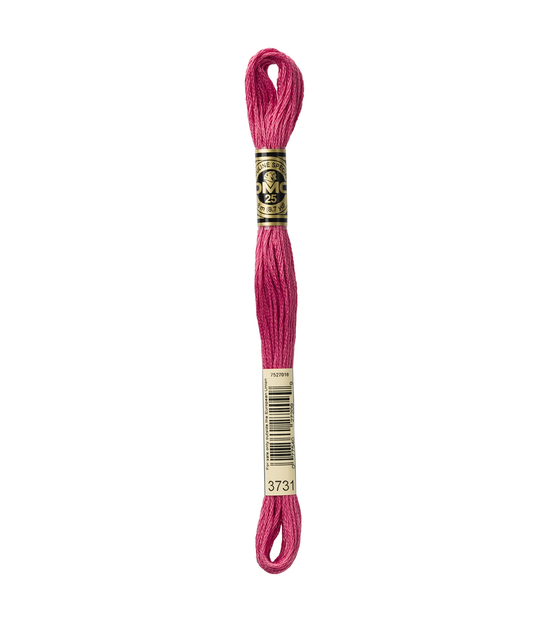 DMC 8.7yd Pink 6 Strand Cotton Embroidery Floss, 3731 Dark Dusty Rose, hi-res