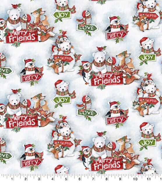 Susan Winget Merry Friends Christmas Cotton Fabric