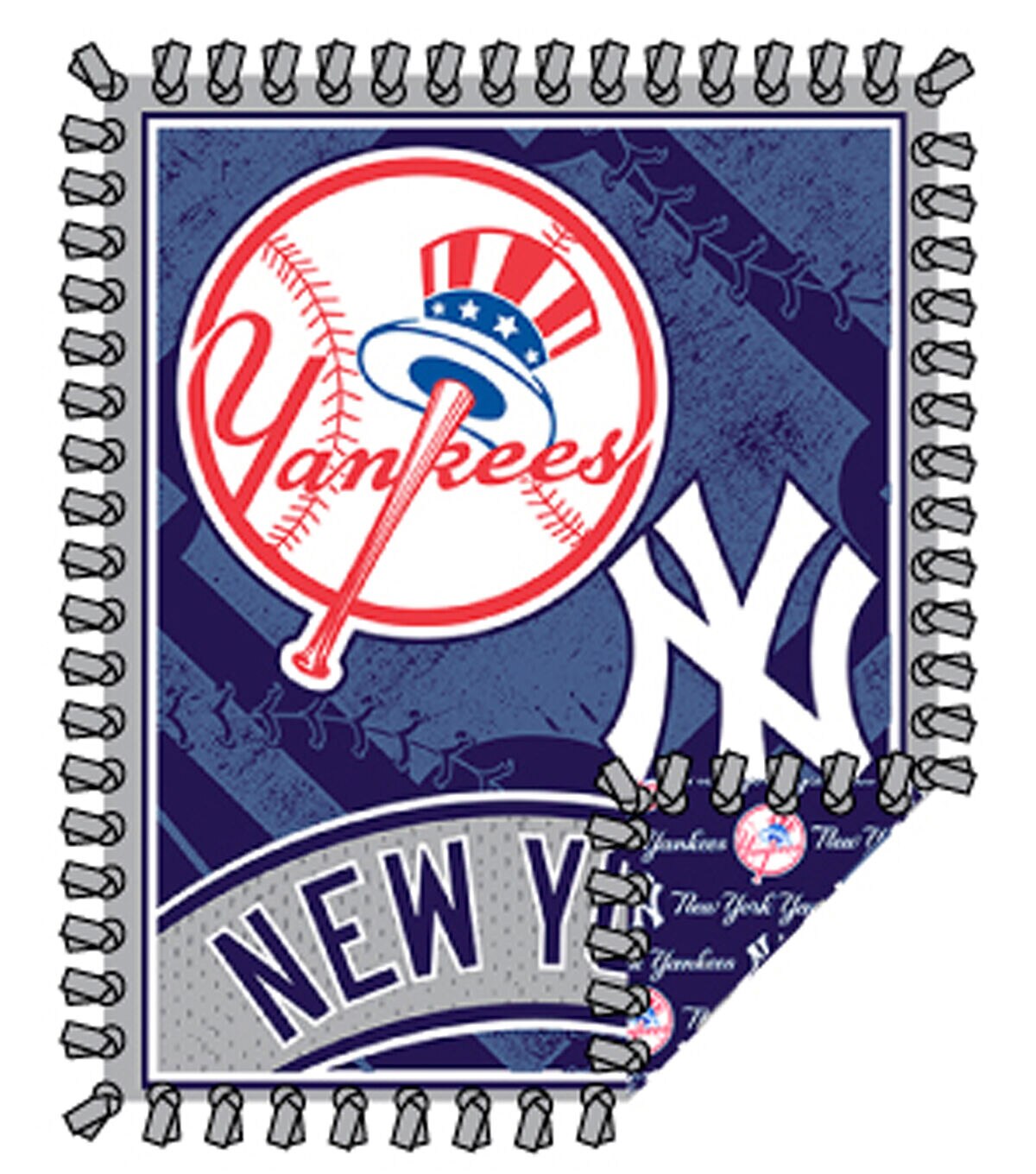 New York Yankees MLB No Sew Fleece Throw 48
