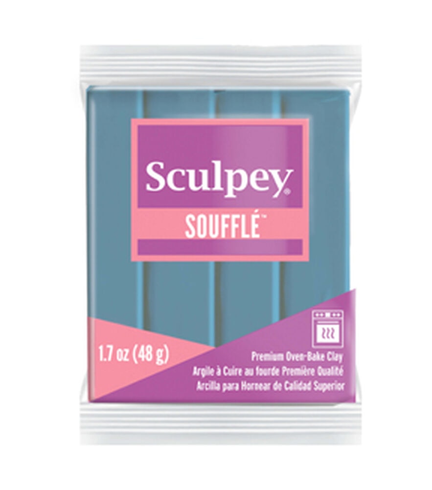 Sculpey 2oz Souffle Premium Oven Bake Clay, Bluestone, swatch