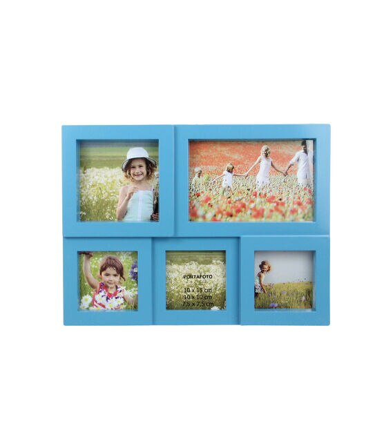 Northlight 11.5 Blue 5 Photo Collage Frame