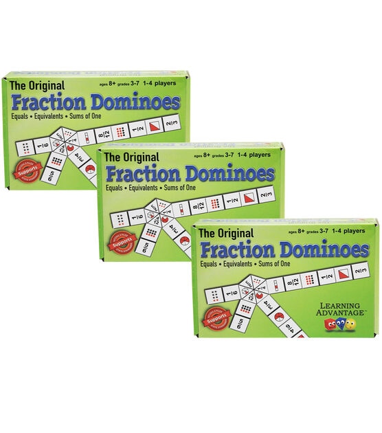 Learning Advantage 3pc The Original Fraction Dominoes Games