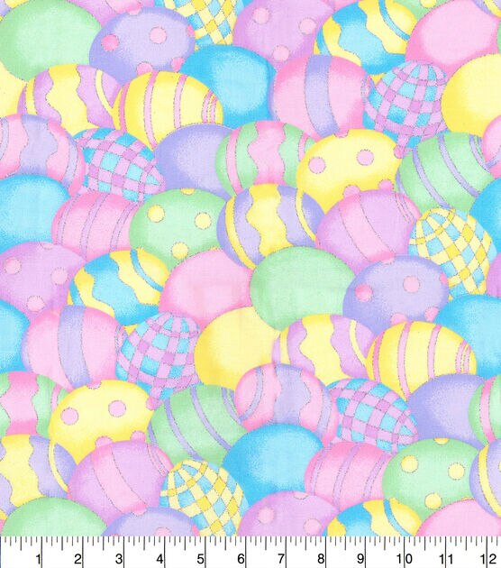 Fabric Traditions Spring Holiday Easter Glitter Cotton Fabric