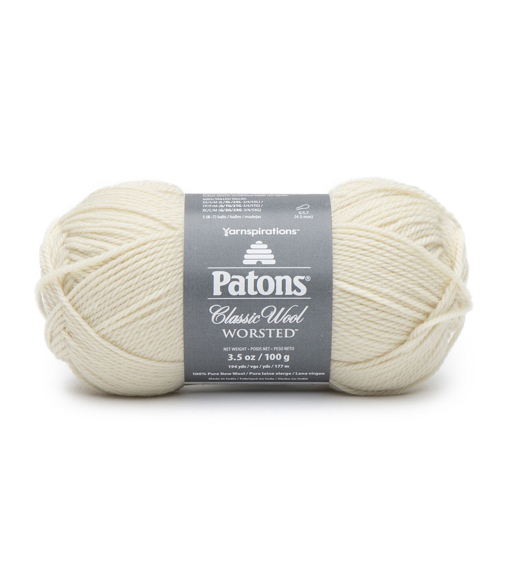Patons Classic 194yds Worsted Wool Yarn, Aran, hi-res