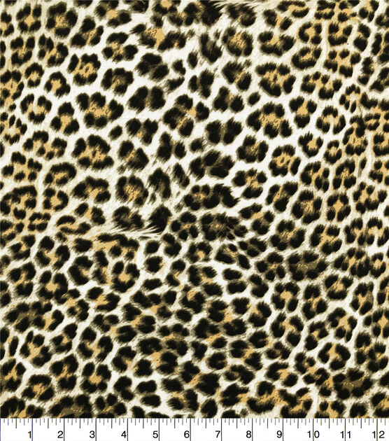 Cheetah Print Double Brush Jersey Knit Fabric