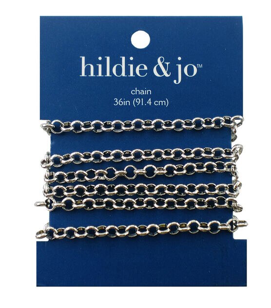 36" Silver Sterling Plated Charm Chain by hildie & jo
