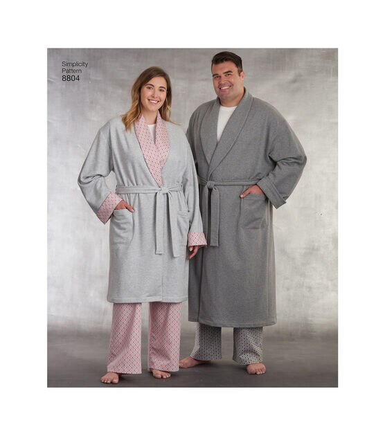 Simplicity S8804 Size S to 3XL Unisex Sleepwear Sewing Pattern, , hi-res, image 4