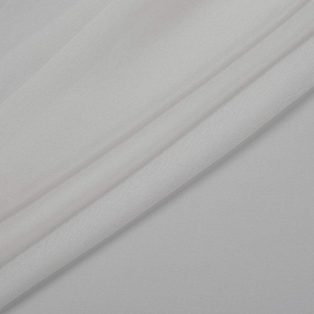 Glitterbug Solid Chiffon Fabric, White, swatch