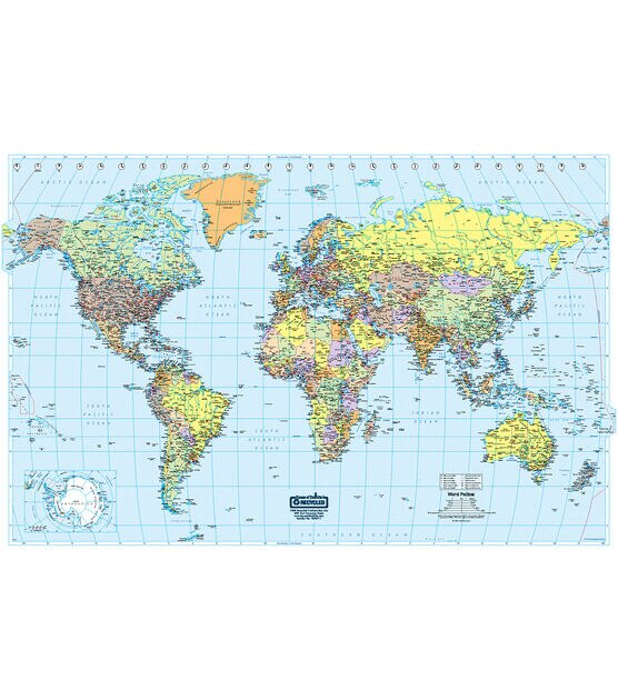 House of Doolittle 50" x 33" World Laminated Map