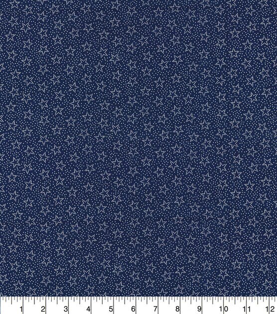Fabric Traditions Blue Stars and Dots Patriotic Cotton Fabric